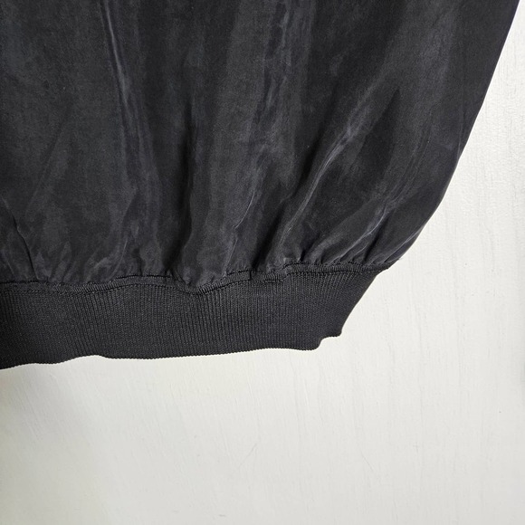 French Connection Lace & Silky Pullover Blouse M Black - Picture 6 of 10